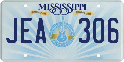 MS license plate JEA306
