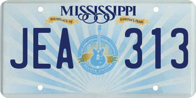 MS license plate JEA313
