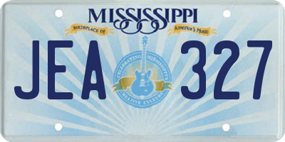 MS license plate JEA327