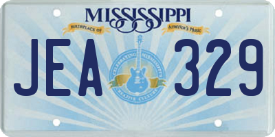MS license plate JEA329