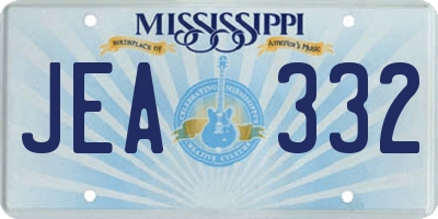 MS license plate JEA332