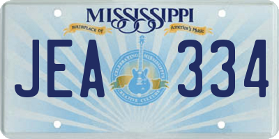 MS license plate JEA334