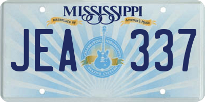 MS license plate JEA337