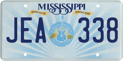 MS license plate JEA338
