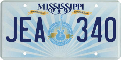 MS license plate JEA340