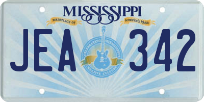 MS license plate JEA342