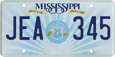 MS license plate JEA345