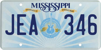 MS license plate JEA346