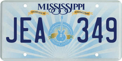 MS license plate JEA349