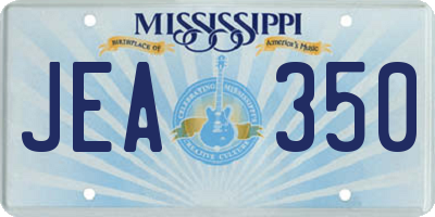 MS license plate JEA350