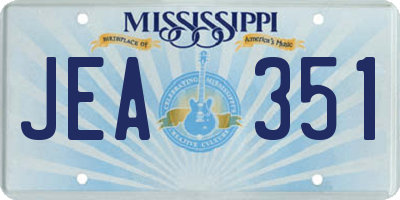 MS license plate JEA351