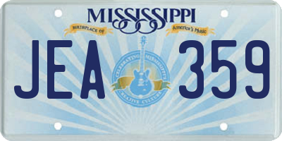 MS license plate JEA359