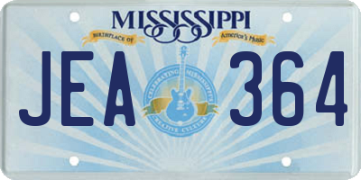 MS license plate JEA364