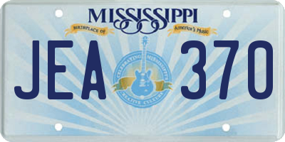MS license plate JEA370