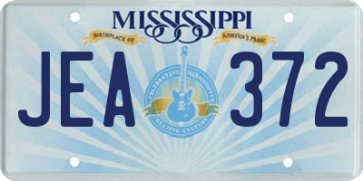 MS license plate JEA372
