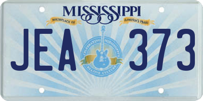 MS license plate JEA373