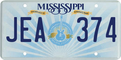 MS license plate JEA374
