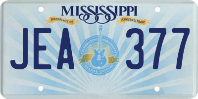 MS license plate JEA377