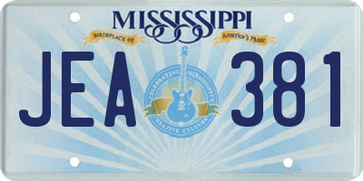 MS license plate JEA381