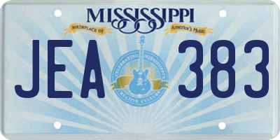 MS license plate JEA383