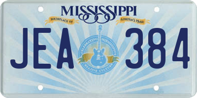 MS license plate JEA384