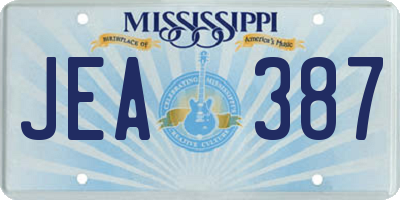 MS license plate JEA387