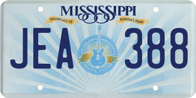 MS license plate JEA388