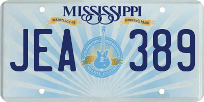 MS license plate JEA389