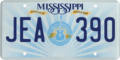 MS license plate JEA390