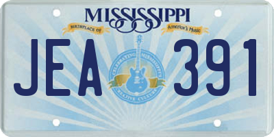 MS license plate JEA391