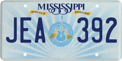 MS license plate JEA392
