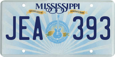 MS license plate JEA393