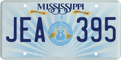 MS license plate JEA395