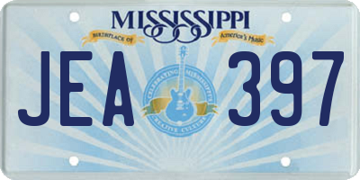 MS license plate JEA397