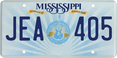 MS license plate JEA405