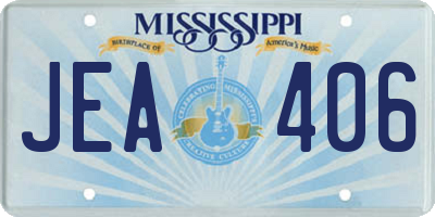 MS license plate JEA406
