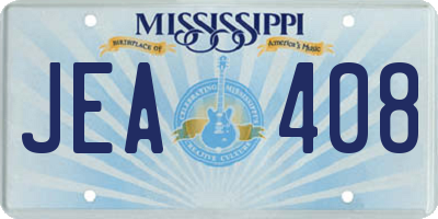 MS license plate JEA408