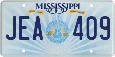 MS license plate JEA409