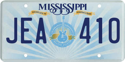 MS license plate JEA410