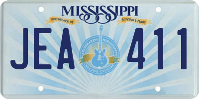 MS license plate JEA411
