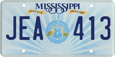 MS license plate JEA413