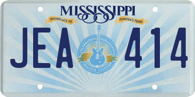 MS license plate JEA414