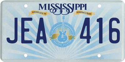 MS license plate JEA416