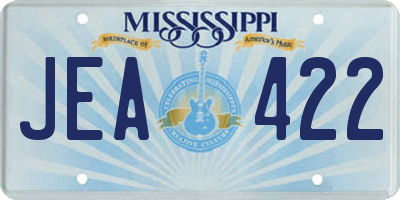 MS license plate JEA422