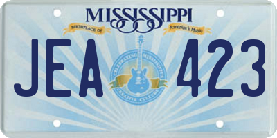 MS license plate JEA423