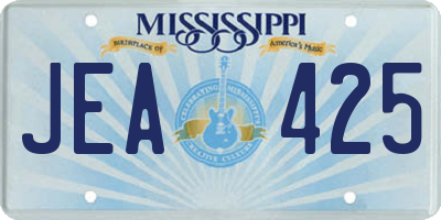 MS license plate JEA425