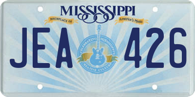 MS license plate JEA426