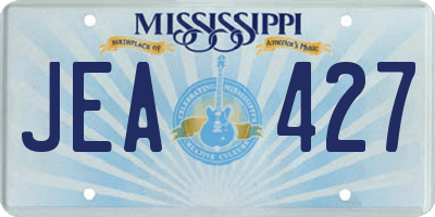MS license plate JEA427