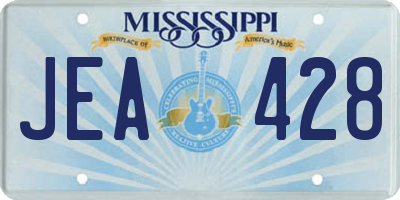 MS license plate JEA428