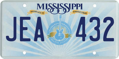 MS license plate JEA432